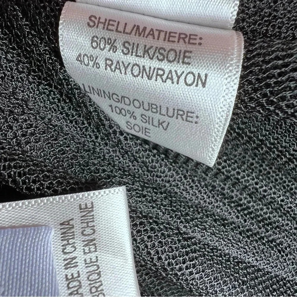 Vera Wang Black Silk Strapless Pocket Dress with Rhinestone Belt Size 4 - Picture 13 of 14